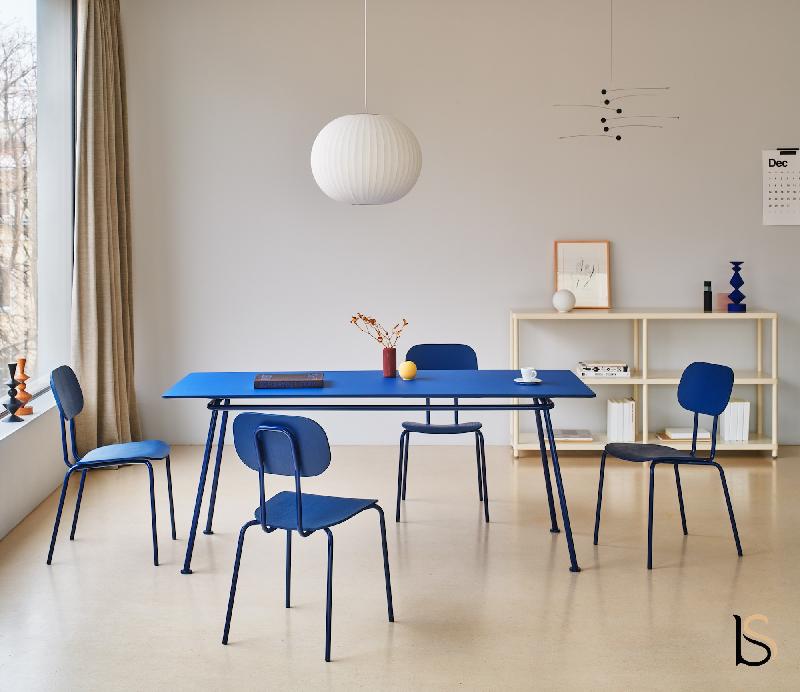 Table de Designer New Shool - MDD - 140, Bleu_3