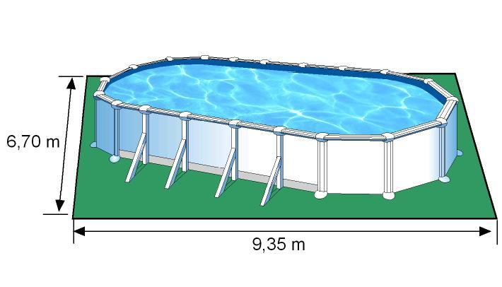 Piscine ovale acier 9,20m x 5,05m x h: 1,32m - filtration à sable - renforts apparents_3
