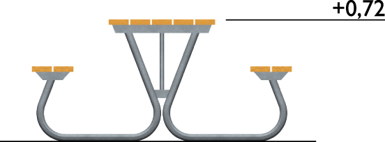 Table de pique-nique Olvon - Hags réf 8042460 - Montage en 1 heure - Dimensions 2200x1500x720 mm_3