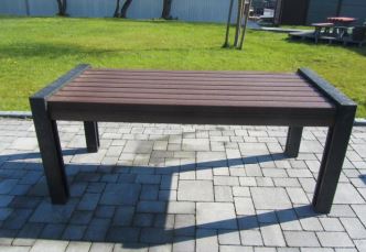 Ensemble pique-nique en plastique recyclé - KIT HYDE PARK - 165 ou 195 cm - Design sobre et contemporain_3