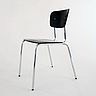 117.42 - Chaises empilables Meubles Gaille SA - empilement par 10 pièces - structure chromée et assise bois contreplaqué_3