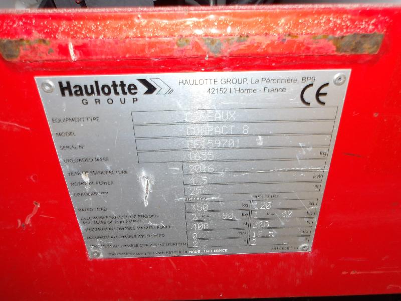 Nacelle ciseaux HAULOTTE compact 8 occasion_3