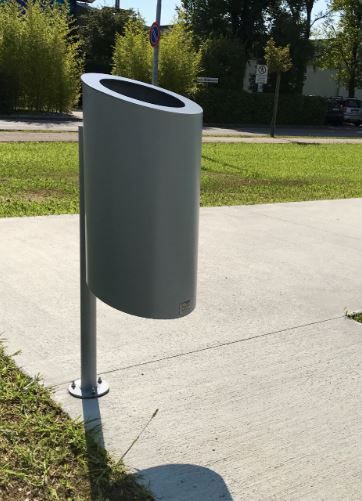 La corbeille CHEAP - poubelle publique - The Italian Lab - acier ép. 20/10 et 30/10, diamètre 330mm, H 960mm, capacité 35L_3