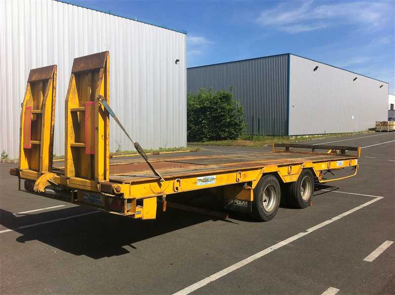 Remorque porte-engins Verem - référence 6399 - 19T PTC - 2 essieux - plateau basculant_3