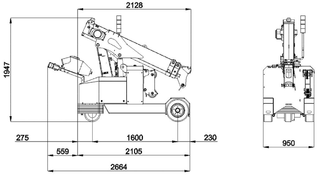 Mpk20 - mini grue - Jekko - 2000 kg - idéale pour manutention industrielle et manipulation du verre_3