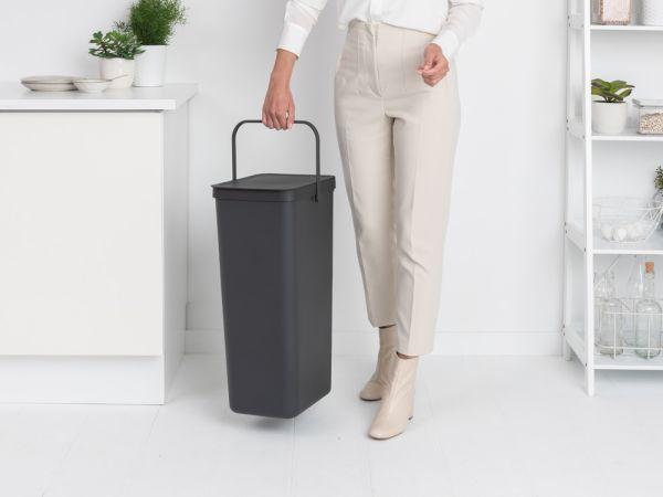 Poubelle Brabantia Sort & Go - 40 litres - Grey - Pratique et écologique_3