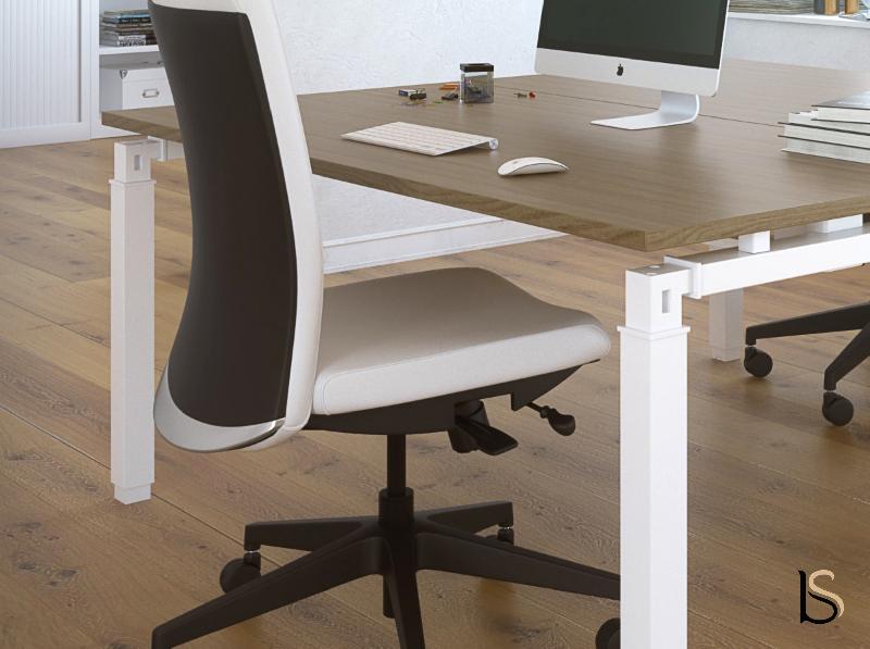 Bureau bench 2 personnes ROCK - MOBEL LINEA - 120, Acacia clair_3