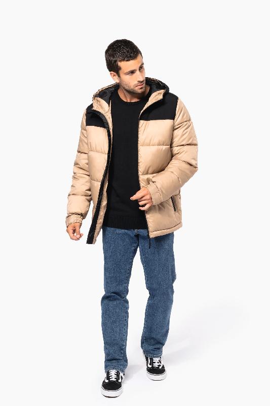 Parka matelassée à capuche bi-ton unisexe - Tissu antistatique et déperlant - Réf: K6163_3