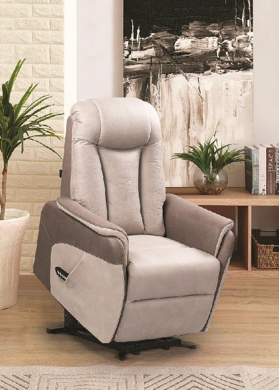 Fauteuil relax releveur Nersac bi-moteur - microfibre mastic/brun taupé - ergonomique et confortable_3