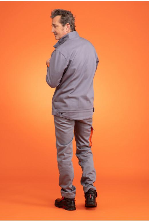 Pantalon retardateur de flammes et antistatique CAP 2 - Réf. 605*CPA - Gris acier - Renforts genoux et poches multiples_3