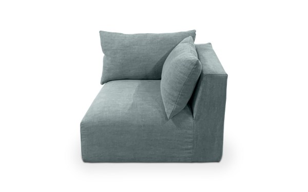 Chauffeuse d'angle Cyclade 100 x 100 cm - Home Spirit - Modulable et déhoussable avec mousse mémoire de forme_3