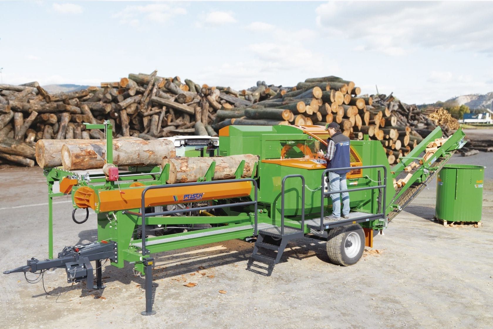 Combiné à bois de chauffage spaltfix k-540 multi - posch - diamètre de