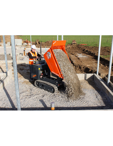 Dumper sur chenilles robuste à essence Slanetrac HT 1000 - 1 tonne - hauteur de bennage 1300 mm_3