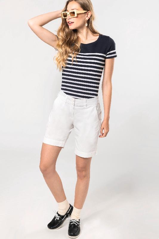 Bermuda femme Kariban - Réf : K764 - 100% coton baby canvas pré-rétréci - Toucher peau de pêche - Plusieurs couleurs et tailles disponibles_3