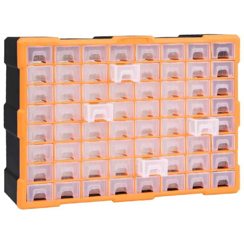 Vidaxl organisateur multi-tiroirs avec 64 tiroirs 52x16x37,5 cm 147579_3