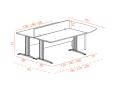 Bureau bench 2 personnes CORPORATE avec extension - Deskissimo_3