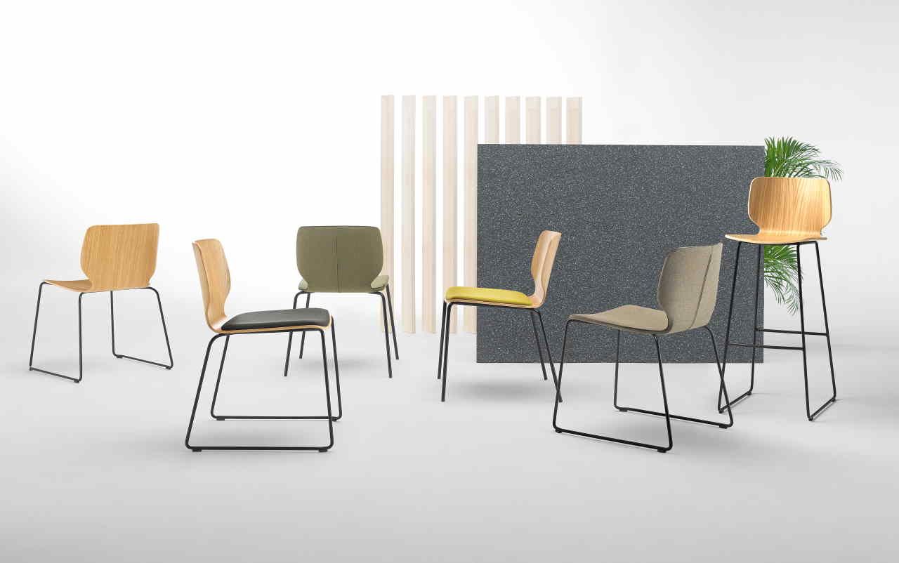 Chaise NIMES - coque bois en hêtre, chêne ou noyer - design YONOH - piètements variés_3