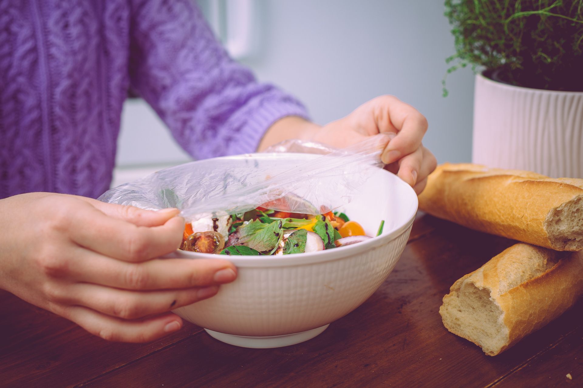Couverture alimentaire avec bande élastique pour ajustement parfait