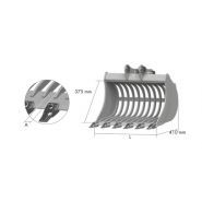 Godet squelette GSQ18-600AS pour minipelle 1,2-1,8T - Uniter45 - largeur 600 mm_3