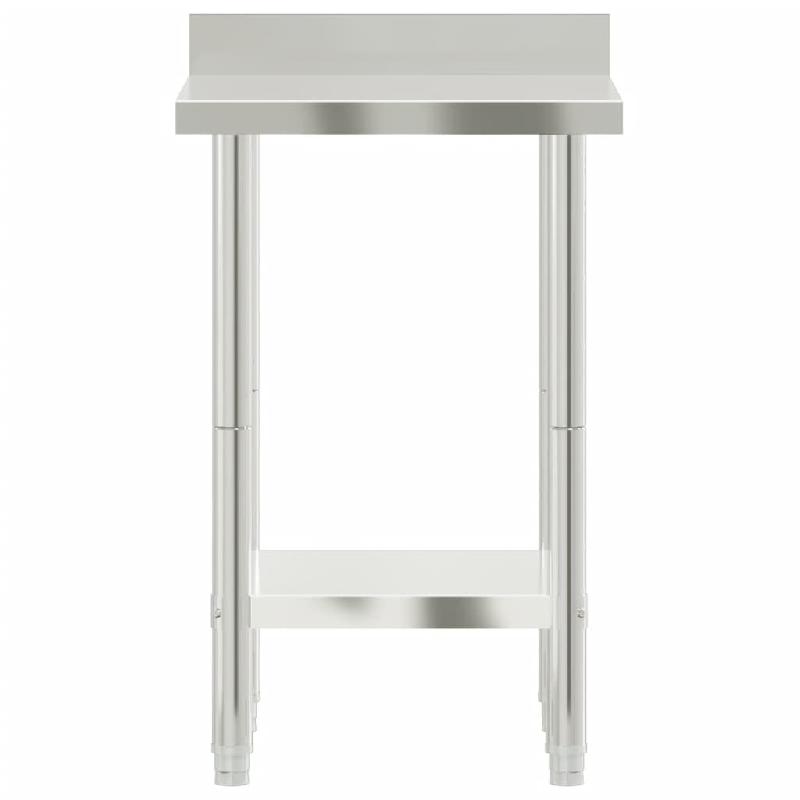 Vidaxl table de travail de cuisine avec dosseret 55x55x93 cm inox 376456_3