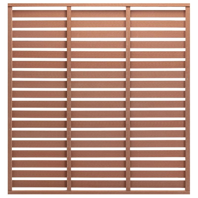 Vidaxl panneau de clôture wpc 180x180 cm marron 318109_3