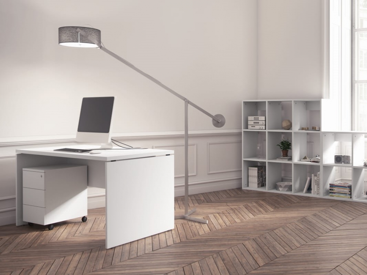 Bureau classique et design NEW PANO - Idéal pour le télétravail, avec finitions modernes et bois certifiés PEFC_3