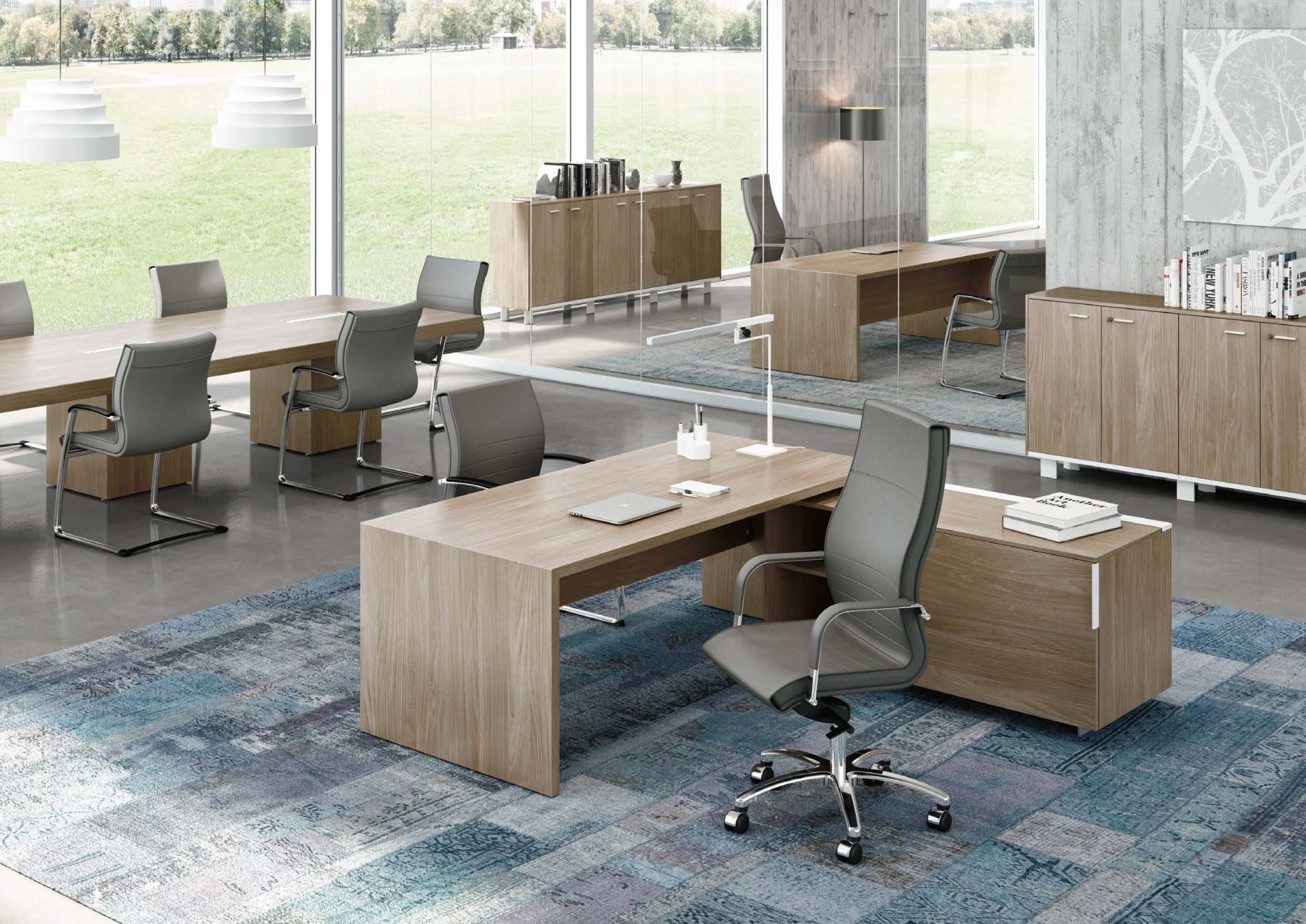 Bureau de direction en large gamme en en bois, mélaminé, verre - ABSICES_3