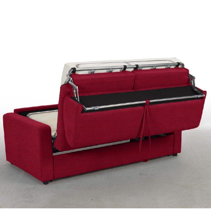 Canapé convertible Midnight Express 120 cm - Matelas 16 cm - Tissu rouge NEO - Fabrication italienne_3
