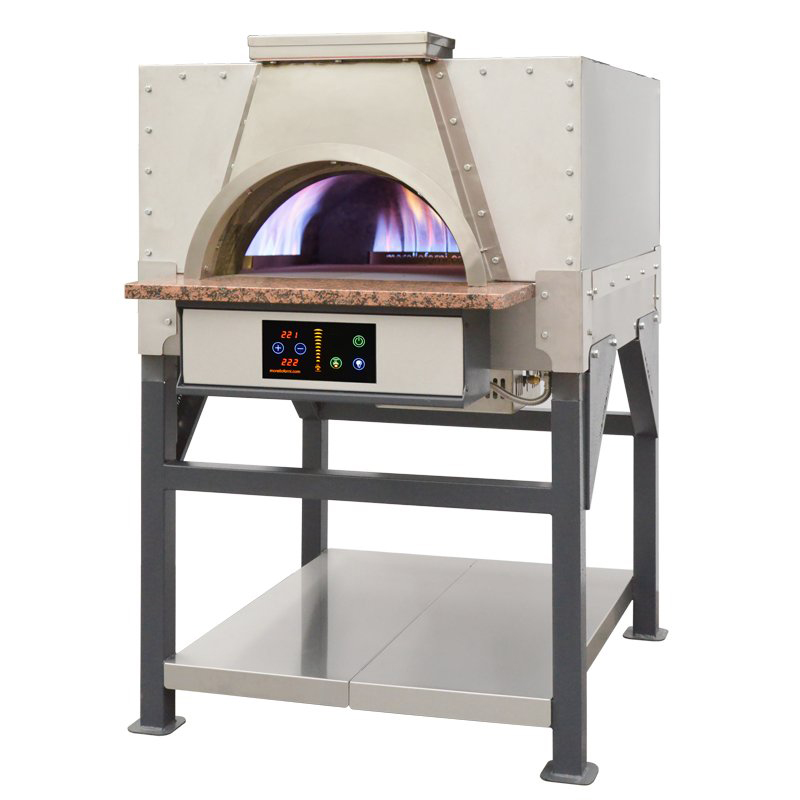 Four pizza à gaz statique équipé avec brûleur atmosphérique radiant - morello forni - ligne quadro_3