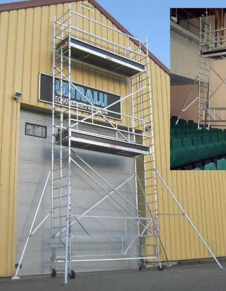 Modèle IP échafaudage roulant aluminium ULTRALU - Hauteur travail/plancher maxi 14,30 m / 12,30 m - Usage intensif_3