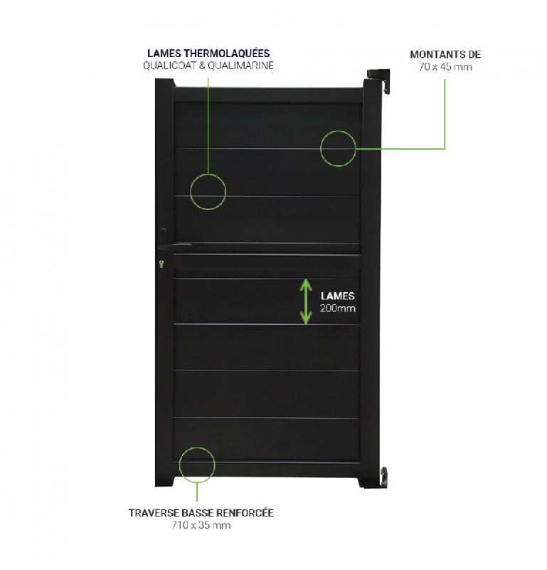 Portillon aluminium Strasbourg - Design chic et couleur gris anthracite - portistr180100g_3