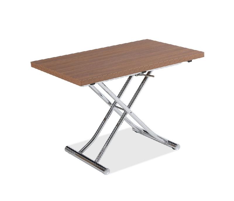 Table basse chic et élégante avec plateau extensible finition noyer