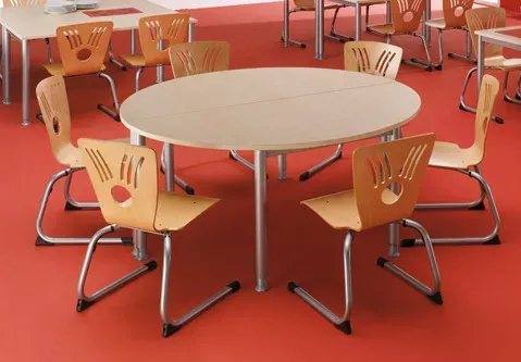 Table polyvalente demi-ronde hauteur fixe ou réglable en hauteur So Granada_3