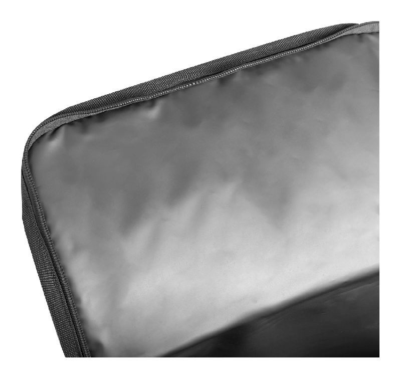 Sac isotherme zippé - bandoulière réglable et poche frontale - polyester 600D - rouge_3