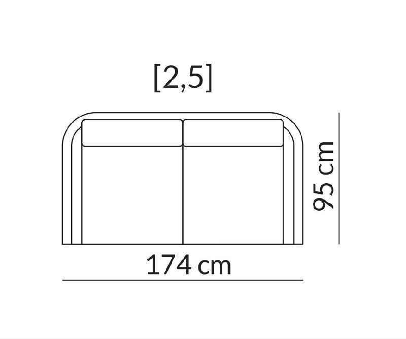 HUDSON OLTA - Canapé modulable beige blanc cassé avec piètement en acier - Small - Revêtements de haute qualité_3
