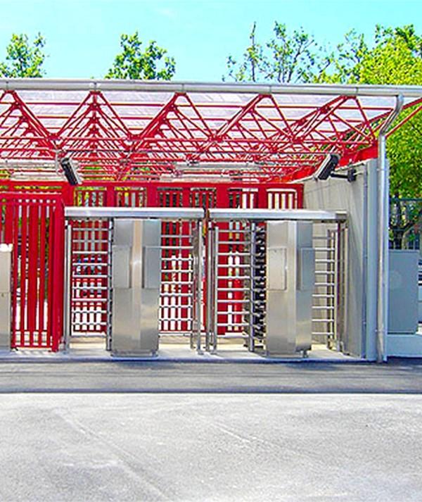 Tourniquet pleine hauteur TR 129 - double accès - structure robuste en acier galvanisé et inox - Saima_3