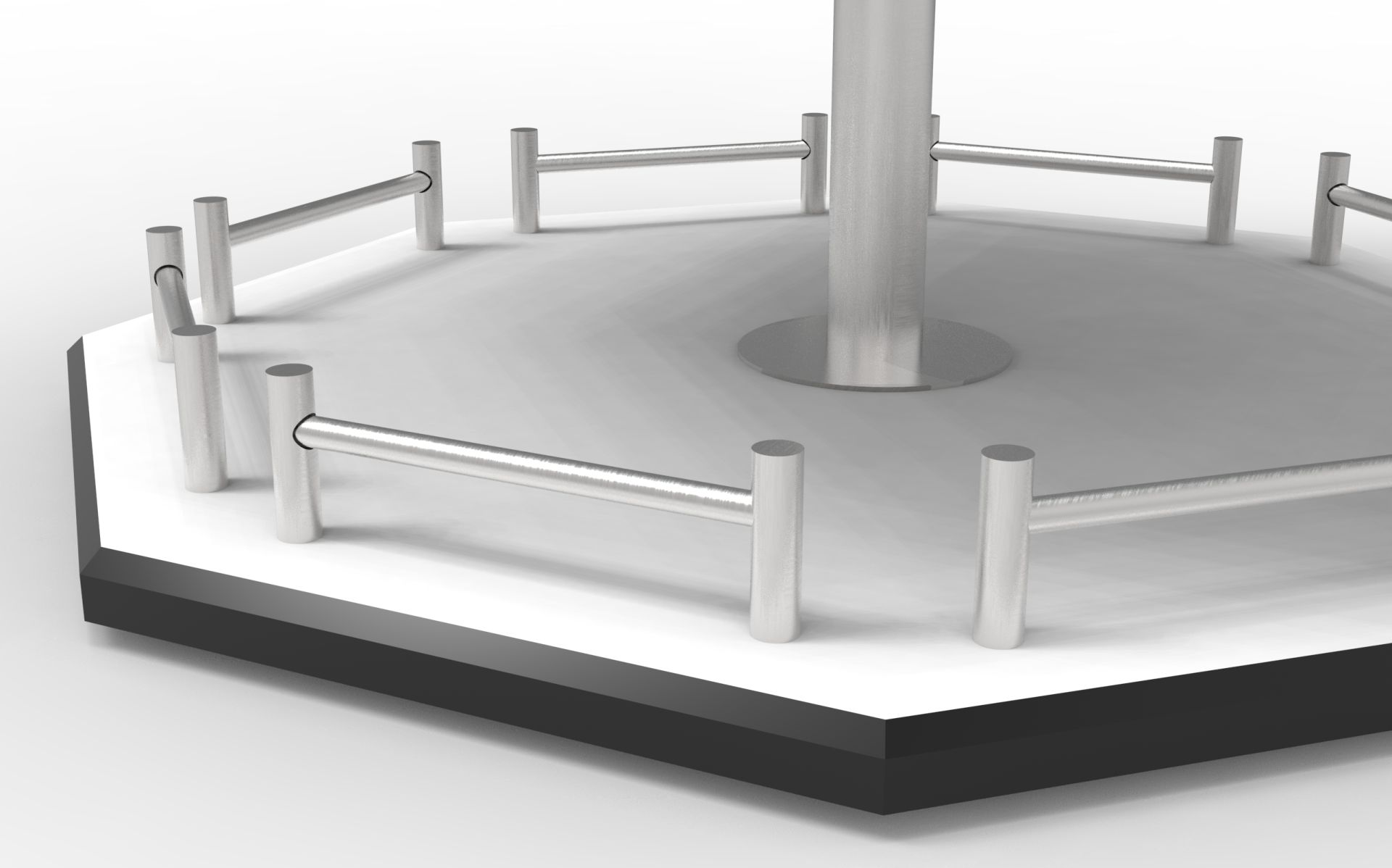 Présentoir pivotant octogonal pour flacons de matières premières en laboratoire cosmétique et parfumerie - design élégant et fonctionnel_3