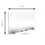 Séparateur de bureau/table 4 mm transparent - H 55 x L 70 cm avec pieds métal - Réf : 490751_3