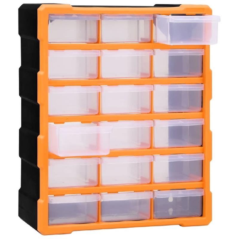 Vidaxl organisateur multi-tiroirs avec 18 tiroirs centraux 38x16x47 cm 149597_3