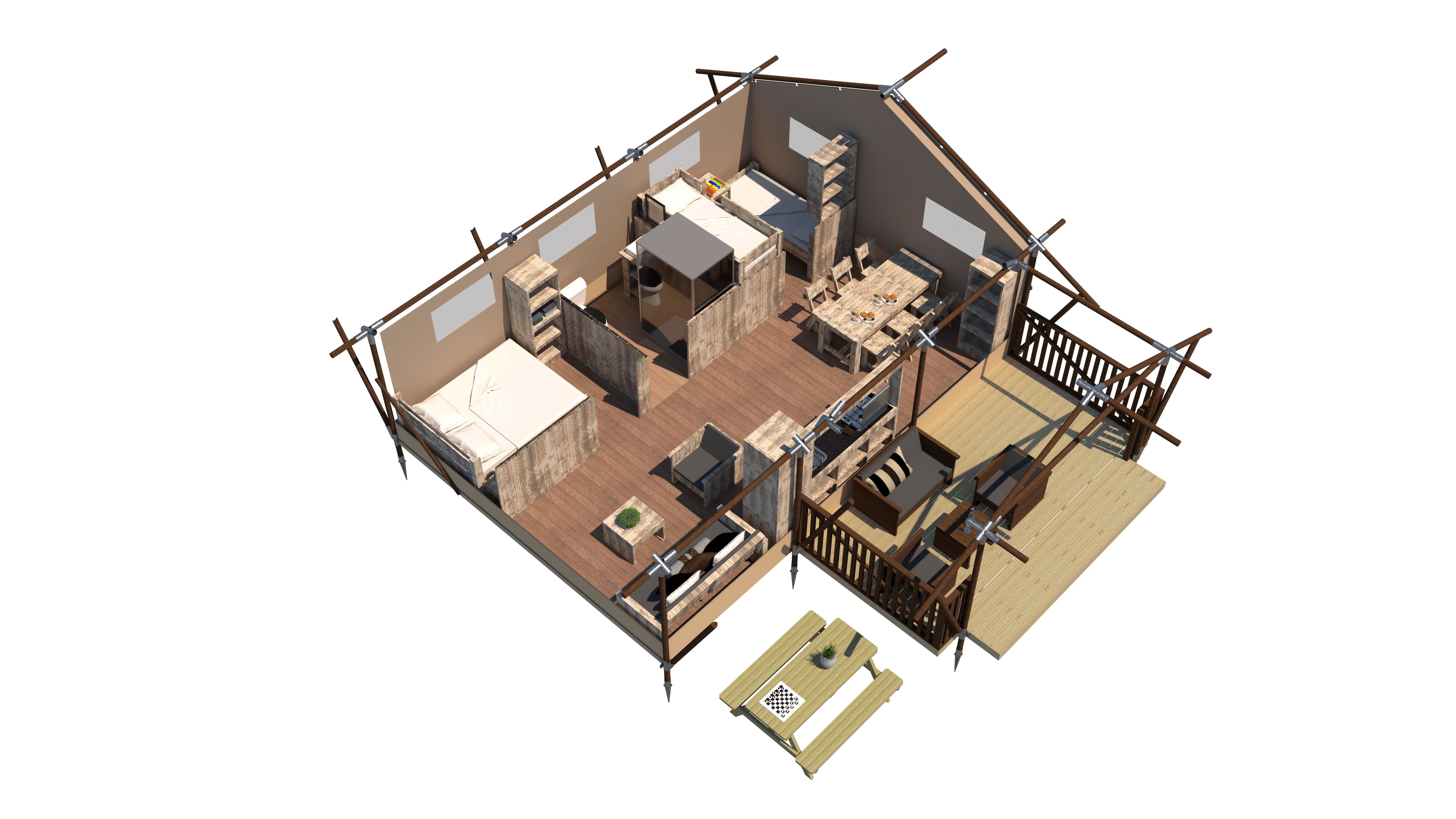 Véranda de 161,5 pi sur la tente Dreamer 40