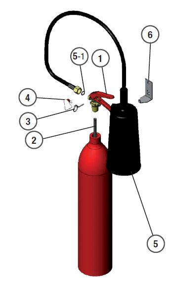 Extincteur portatif CO2 2kg et 5kg en aluminium - Gaz incombustible et non conducteur_3