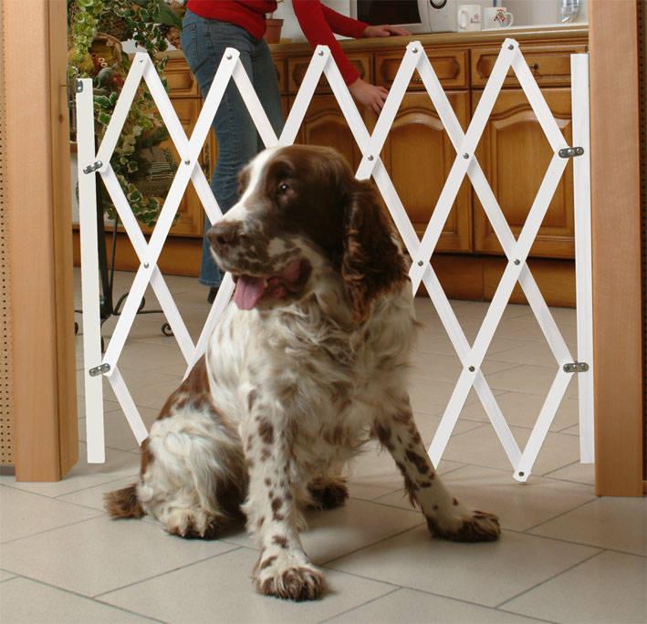 Barrière Stopfix en bois blanche - Extensible jusqu'à 110 cm_3