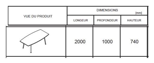 Table de réunion forme tonneau Ogi - MDD. - Blanc 9010, 240, Blanc_3
