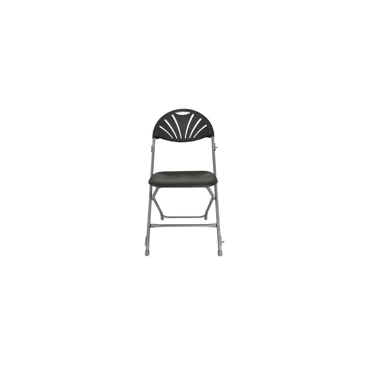 Lot de 10 chaises pliantes grises anti-feu M2 - Crochets de liaison - Intérieur/Extérieur - Structure acier et assise PEHD_3