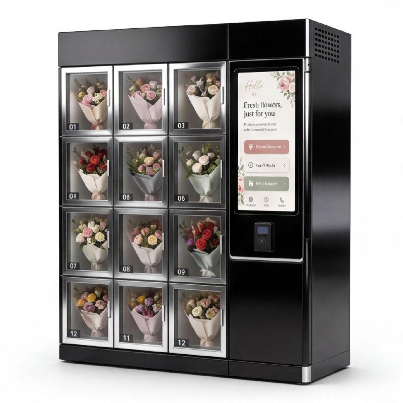 Boutique florale réfrigérée en libre-service - Smart Floral Vending Boutique - vente 24h/24 de bouquets et fleurs coupées_3