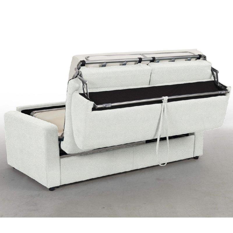 Canapé convertible Midnight Express - Couchage 120cm - Matelas mousse 16cm polyuréthane - Revêtement blanc_3