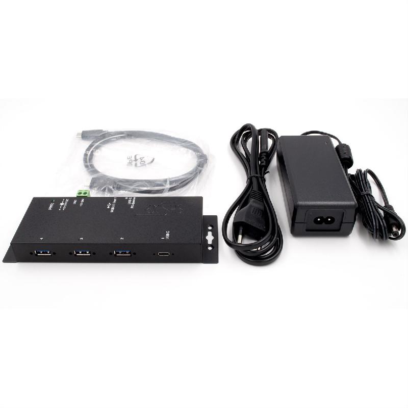 EXSYS EX-1191HMVS-PD Hub métallique USB 3.2 Gen 1 à 4 ports, avec recharge USB-PD_3