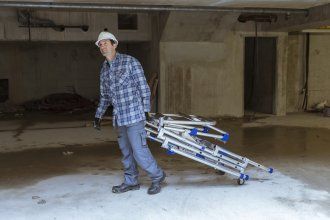 Profort X’tend - Plateforme de travail télescopique en aluminium Tubesca - Réglage des pieds tous les 20 cm_3