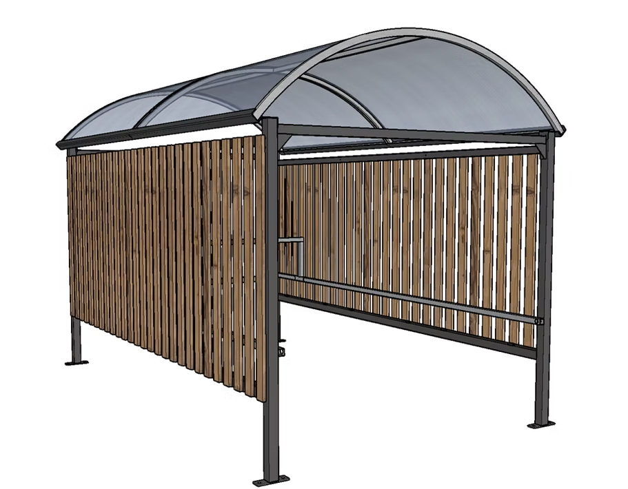 Abri pour chariot à toiture en voute - Profondeur 4000mm x l2330mm x h2600mm - TRADI - Le temple du mobilier_3