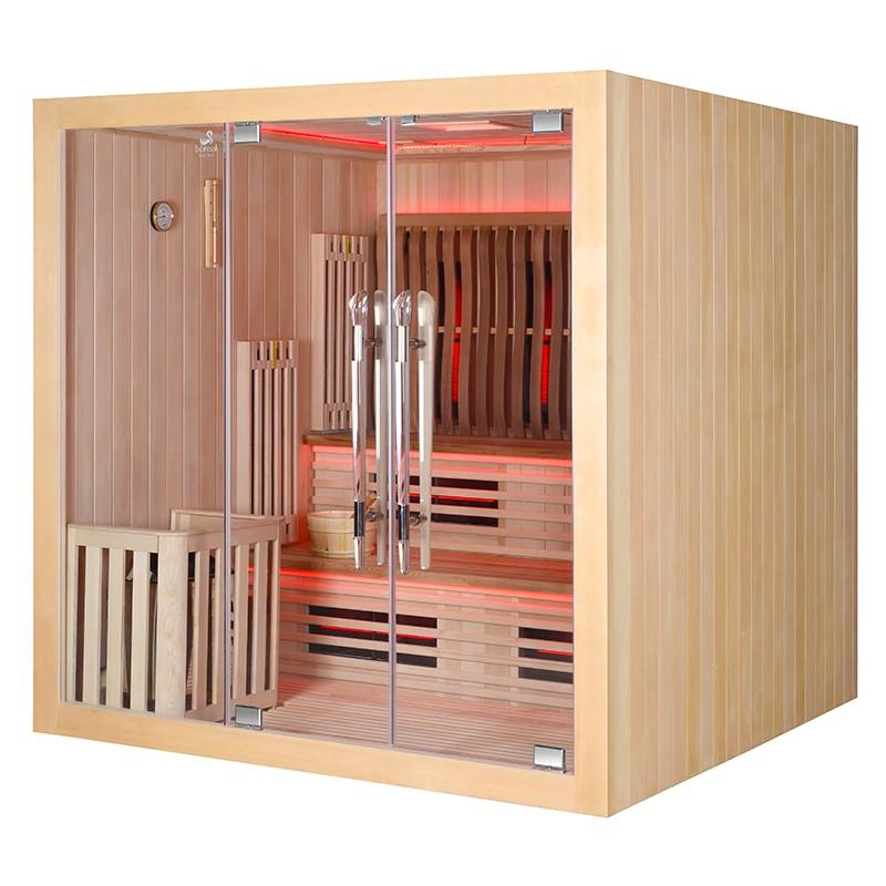 SAUNA COMBI BOREAL® ELÉGANCE PRO 6 - 200X200 INFRAROUGE + VAPEUR_3